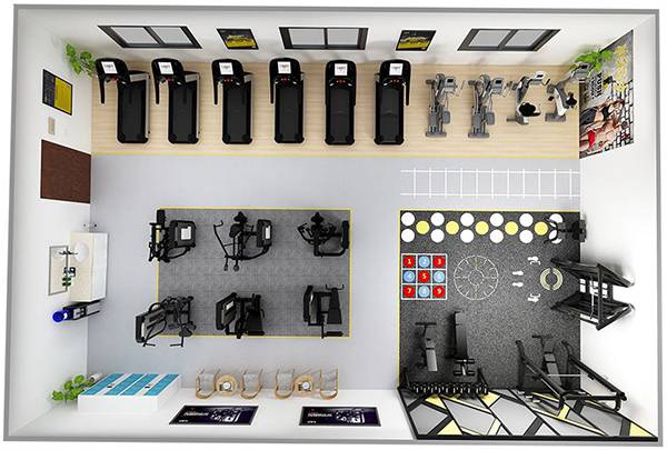 120平方健身房配置方案-广西今年会jinnianhui体育健身器材有限公司